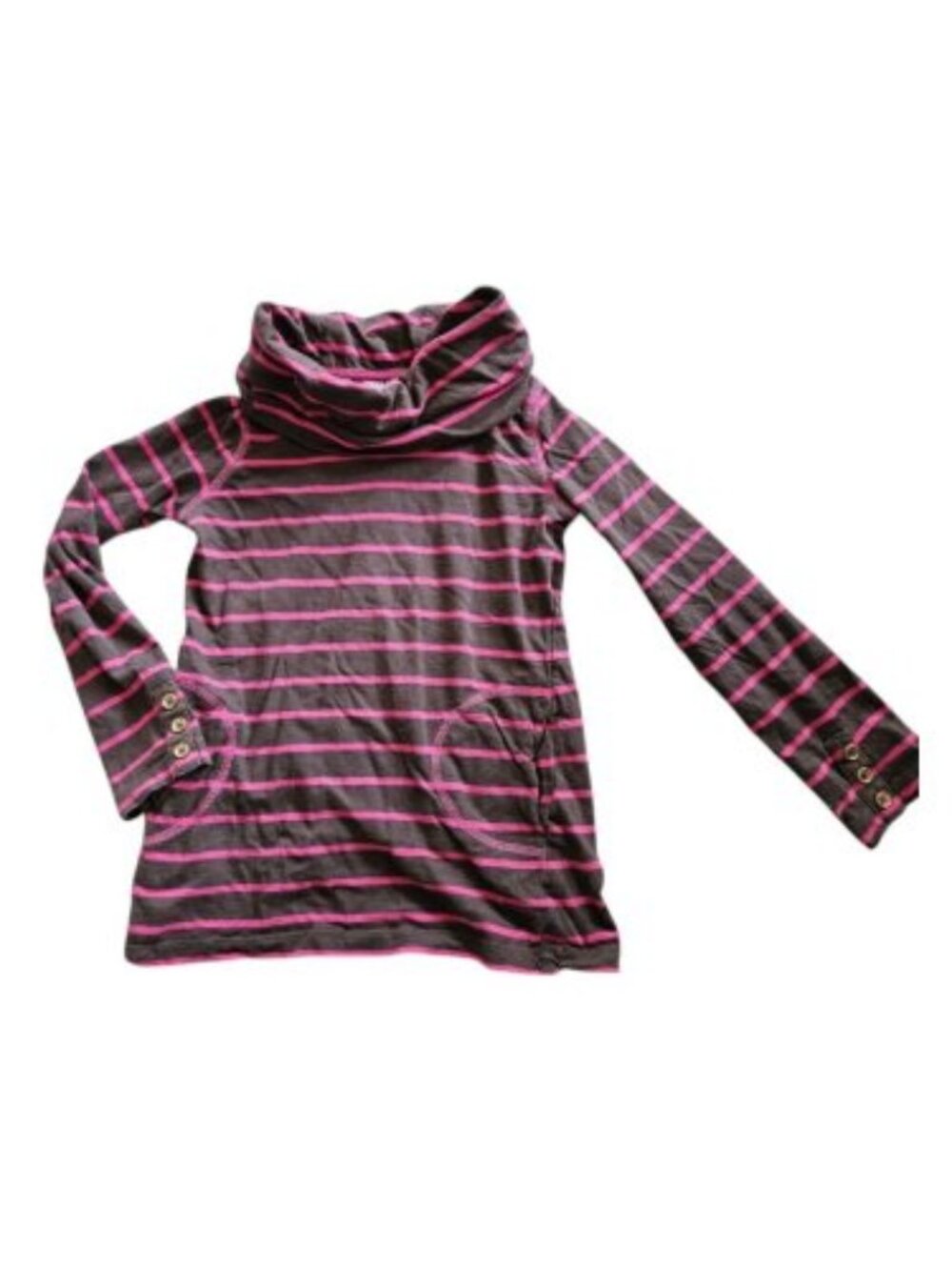 GYMBOREE Brown and Pink Striped Turtleneck Tunic Top Girls Size 7